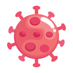 covid19 virus red particle