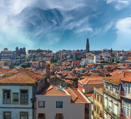 Fototapeta na wymiar Porto city top view (Potugal).