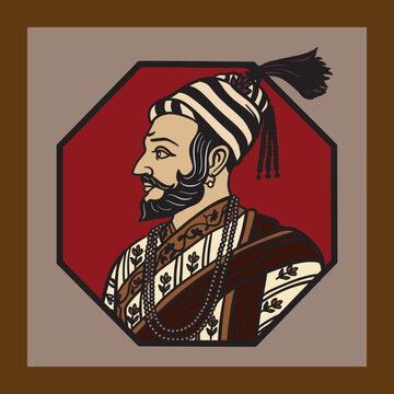 Portrait Illustraion of Chhatrapati Shivaji Maharaj