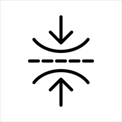 elastic icon, line sign - vector illustration eps10