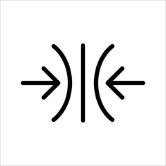 elastic icon, line sign - vector illustration eps10