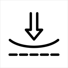 elastic icon, line sign - vector illustration eps10