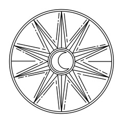 sun and astrology retro