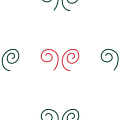 Swirl icon vector illustration. Seamless pattern. Hand drawn colorful design. Safety wind concept. Isolated graphic symbol. Autumn art sign. Brushstroke pictogram. Many doodle curve stroke