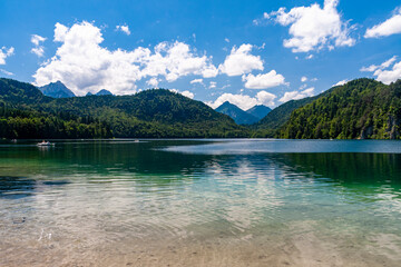 A natural lake in the extreme southeast in Konigssee, Germany