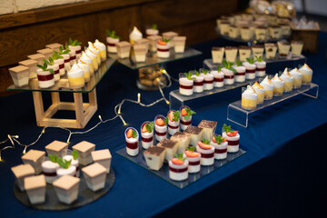 delicious sweet dessert candy bar on celebration
