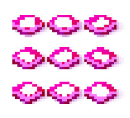 Set Global technology or social network, Tablet with text 5k, Remote control, SSD card, Computer monitor screen, Virtual reality, Processor and icon. Vector