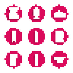 Set Knife, Spoon, Sauce boat, Kettle with handle, Moka pot, Food chopsticks, Covered tray of food and Scales icon. Vector