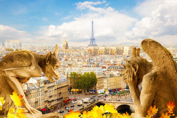 Gargoyle on Notre Dame Cathedral, France