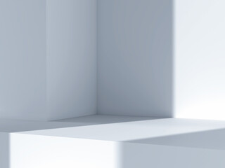 background image for product placement It is a corner of a room or building. 3D scene