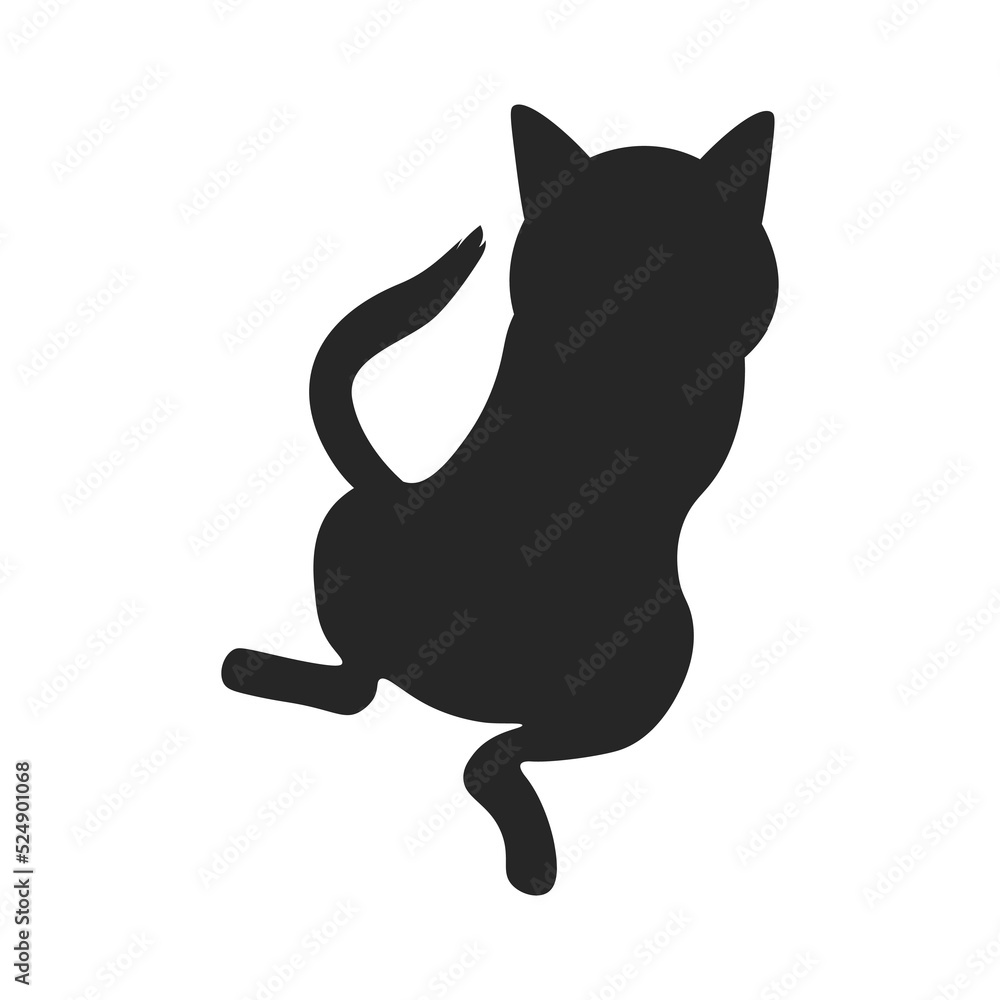 Poster cat vector icon. cat silhouette symbol. linear style sign for mobile concept and web design. house a