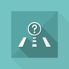 Vector illustration of modern icon depicting a concept of unknown road