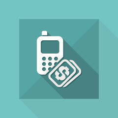 Vector illustration of phone cost