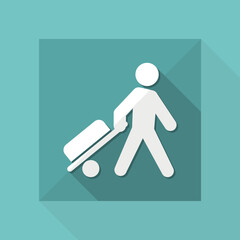 Vector illustration of traveler icon