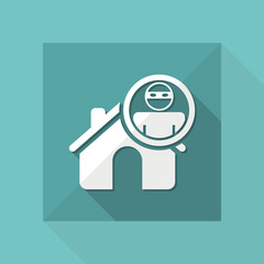 Vector illustration of house thief single isolated icon