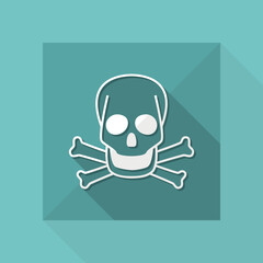 Vector illustration of single isolated risk of death icon