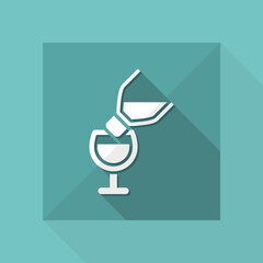 Vector illustration of single isolated wine pour icon