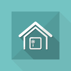 Vector illustration of single isolated bank icon