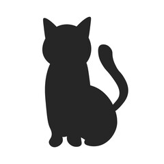 Cat vector icon. Cat silhouette symbol. Linear style sign for mobile concept and web design. House animals symbol logo illustration. vector graphics - Vector. EPS