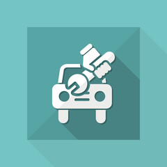 Vector illustration of single isolated car repair icon