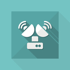 Vector illustration of single isolated antenna icon