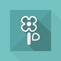 Vector illustration of single isolated flower icon
