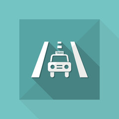 Vector illustration of single isolated taxi icon