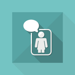 Vector illustration of single isolated chat icon