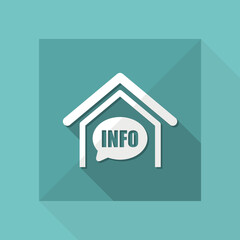 Vector illustration of single isolated box info icon