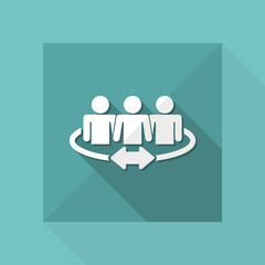 Team of connected people