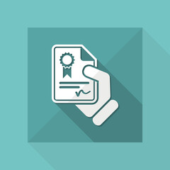 Certificate document icon