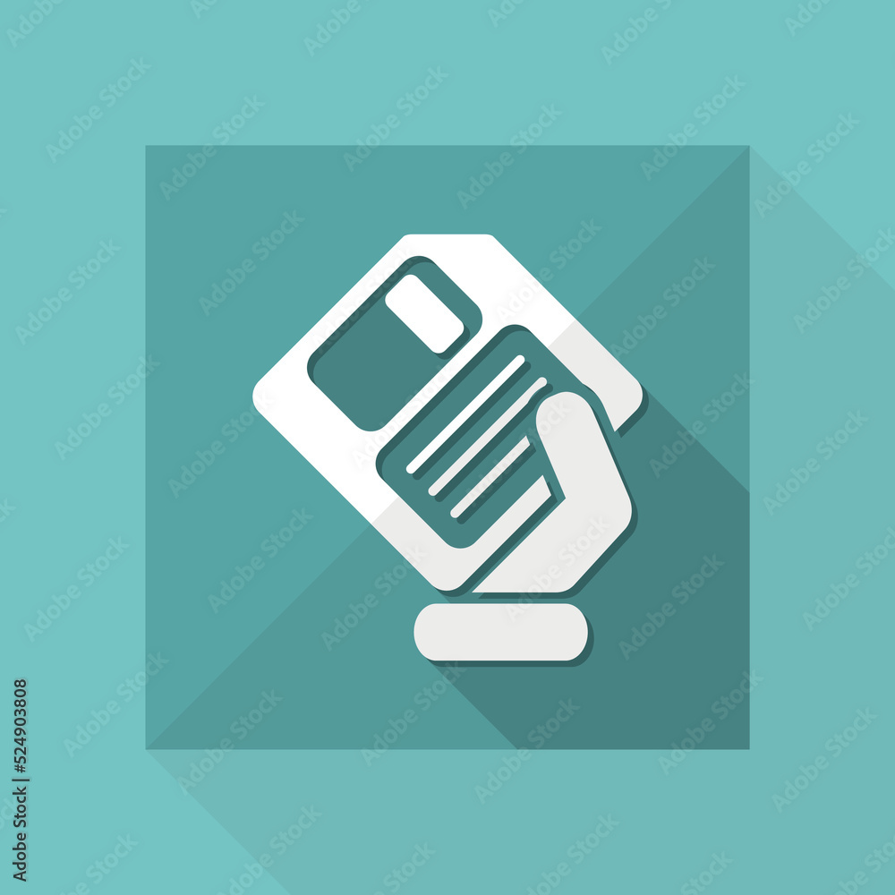 Poster saving data icon