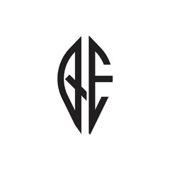 Alphabet letters Initials Monogram logo QE, EQ, Q and E