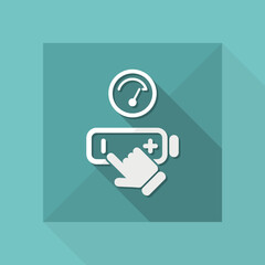 Obraz premium Battery level icon