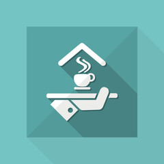 Hotel icon. Breakfast icon.