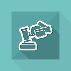 Fototapeta premium Hammer judge icon
