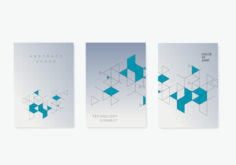 Minimalistic triangles shape graphic. Vector abstract black connect lines futuristic design. Technology art modern illustration