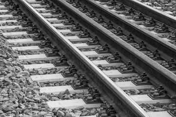 Abstract image of railroad tracks