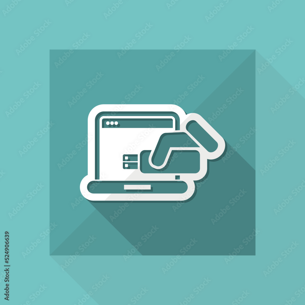 Poster usb computer icon