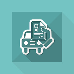 Car certificate icon