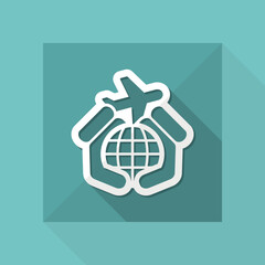 Airplane travel icon