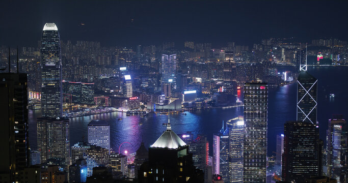 Timelapse of Hong Kong city night