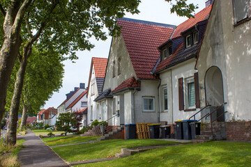 Kamp-Lintfort - street in German small town, North-Rhine Westphalia, Germany