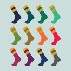 socks template.vector concept from collection, vector illustration on transparent background.