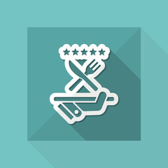 Restaurant icon. Top rating.