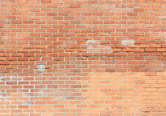 Red grunge bricks wall texture or background.