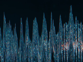 Noise texture background. Futuristic glitch. Computer virus. Fluorescent blue red color fuzzy vibration waves artifacts defect on dark black illustration abstract overlay.