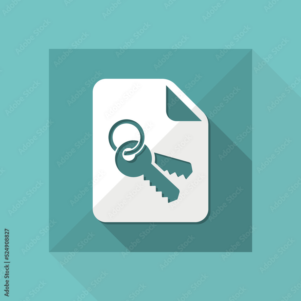 Poster secure data protection - minimal flat icon