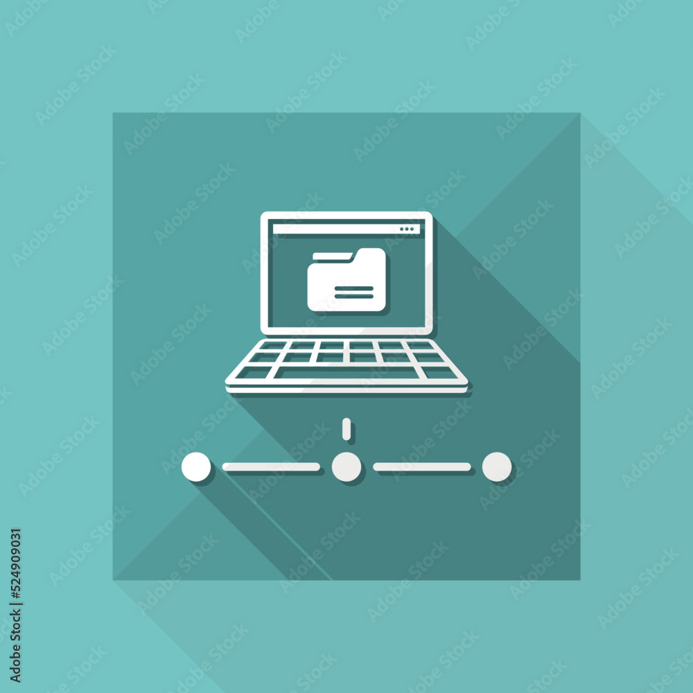 Poster shared folder - flat minimal icon