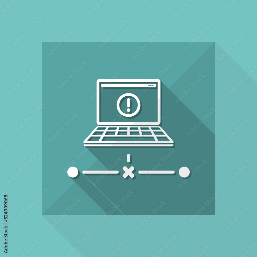 Poster network error - flat minimal icon